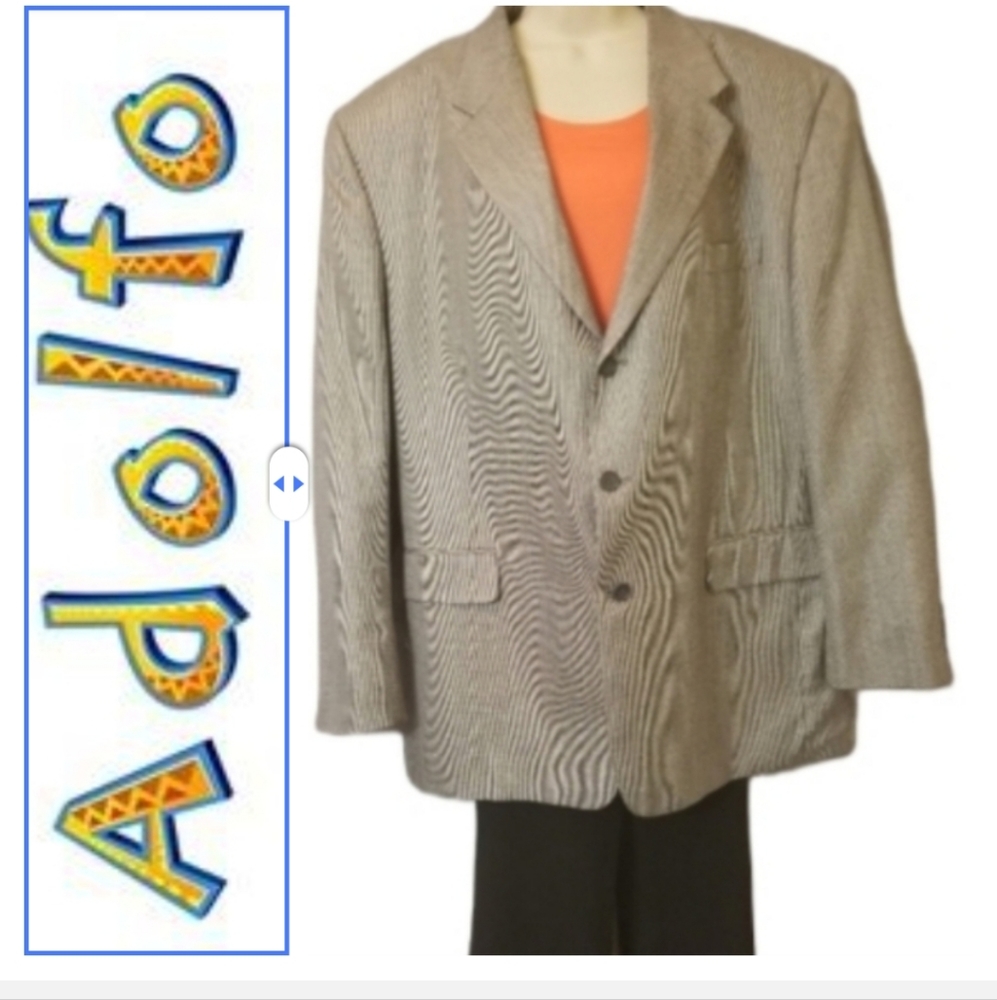 🏅Stately Adolfo Silk Wool Jacket❄ PERFECT GIFT